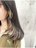 20代30代レイヤーブリーチカラー立体感小顔丸み乾かすだけ