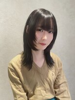 フレーム 博多店(FRAME)&nbsp;ウルフカット顔まわりレイヤー×ダークラベンダー【福岡/博多】