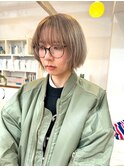 美髪 切りっぱなしボブ