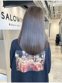 透明感パープルグレージュ × ブリーチなし × 髪質改善 #143