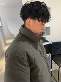 メンズカット × 波パーマ