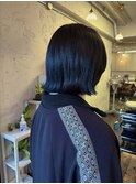 ミニボブ×ブルーブラック