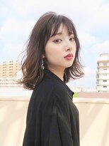 ハナレ(hanare)&nbsp;ゆるふわミディアム/アンニュイカール/カーキアッシュ/清須