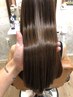 【極潤/極艶】カット+髪質改善ストレート+潤艶カラー+トリートメント¥18400