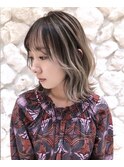 #バレイヤージュ#ハイライト#白髪ぼかし
