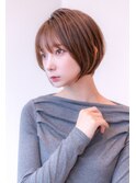 20代30代/大人可愛い/前下がりショートボブ/ナチュラルボブ