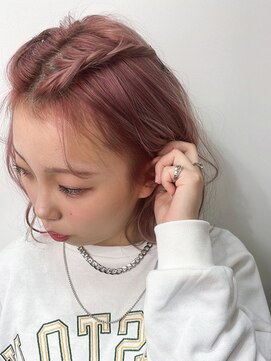 カルフール ロハス 草加東口店(Carrefour LOHAS) ケアブリーチ・ペールピンク・透明感・ダブルカラー・ガーリー