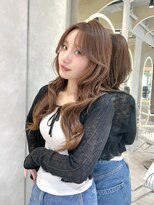 ロンド レグリーズ 立川(Lond leglise)&nbsp;ミディアムレイヤーカット/マロンベージュ/顔周り/前髪/立川