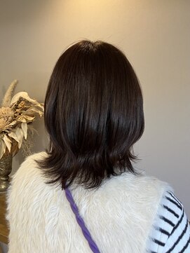 ブリーチなしラベンダーピンク・くびれミディアム