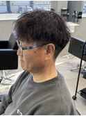 MEN’S HAIR/波巻きツイストスパイラル/リバースセンターパート
