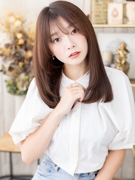 カバーヘア イヴ 戸頭店(COVER HAIR EVE) ハッシュレイヤーピンクベージュストレートc8戸頭20代30代40代