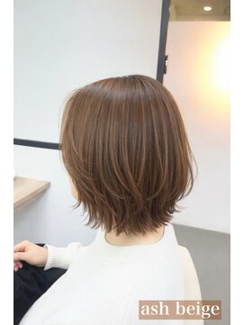 ヘアーアートシフォン 池袋西口店(Hair art chiffon) ナチュラルショート/ミルクブラウン/白髪ぼかし/縮毛矯正/池袋