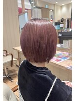 カシータヘアリゾート イオンモール熱田店(Casita Hair Resort)&nbsp;ケアブリーチ×ハイトーン×スモーキーピンク×艶々×ボブ