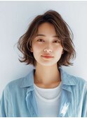 ミルクブラウン/ダークパープル/ナチュラルショート/夏/町田