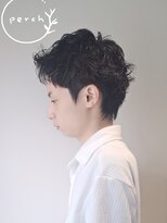 パーチ(perch) 耳出しスッキリ♪強めパーマで作るメンズスタイル