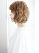 ヘアメイク ナル(hair make nalu) 透け感カラーのゆるミックスカールボブ