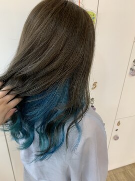 クレーチェ(CRECE) ターコイズブルー/インナーカラー/デザインカラー◎20代30代