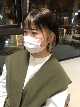 ヘアー アイス ルーチェ(HAIR ICI LUCE) フェイスフレーミング　ホワイトベージュ　　担当中西