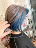 バイカラー/インナーカラー/ネオンカラー/インティゴ/ボブ