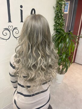 ヘアサロン レリー(hair salon relie) 【ダブルカラー】ホワイトミルクティーカラー　relie
