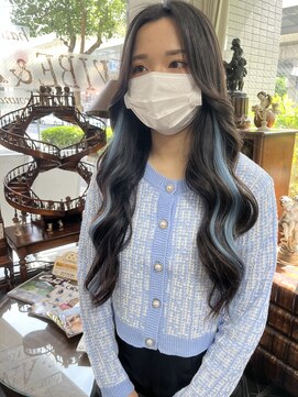 バイブアンドアネックス(VIBE & ANNEX) 推し色!水色インナーエクステ☆