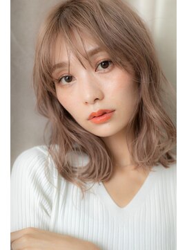 カバーヘア ブリス 北浦和(COVER HAIR bliss) ペールベージュ大人ガーリーくせ毛風ロブZ北浦和10代20代30代