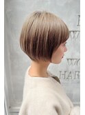 10代20代30代40代 前髪　耳かけ内巻きショートボブ　藤沢