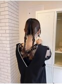 結婚式お呼ばれヘア  ツインアレンジ