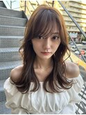 〇クアンクヘア シースルー顔まわりレイヤー 韓国 くびれヘア