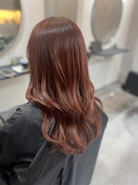 アオ(Ao) 透明感ピンクブラウンロング【小顔/髪質改善/カット】