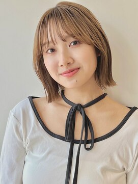 ガーデン 銀座(GARDEN) くびれボブ/レイヤーボブ/シースルーバング/ベージュ/髪質改善