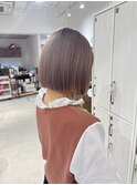 魅力倍増カールセミディシアーカラーダークアッシュショートヘア