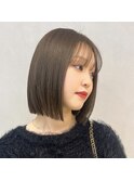 美髪*切りっぱなしボブ*オリーブ*髪質改善*Zina札幌大通