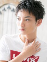 メンズヘア ビーセカンド 草加店(MENS HAIR B-2) 20代30代アッシュブラックフェザーショートY草加