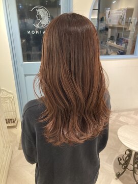 シェノン 赤羽店(CHAINON) 赤羽美容院北区埼京線オレンジピンクで大人可愛いカラーに