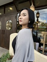 ピケ(pique)&nbsp;★ボブ x 外はねワンカール/ショート/暗髪/20代/30代/40代