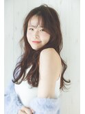 韓国風 ロング レッドブラウン レイヤー 20代 30代