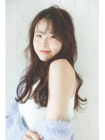 リノバイホヌア(Lino by hoNua.) 韓国風 ロング レッドブラウン レイヤー 20代 30代