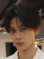 アンサー 渋谷(ANSWER)&nbsp;シースルーセンターパートフェザーパーマ毛流れ髪質改善縮毛矯正