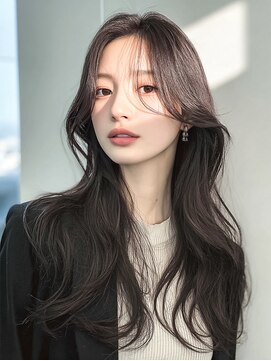 フレイムスヒュー 高崎店(FRAMES HUE) 韓国ハッシュカット×艶ショコラベージュカーテンバング高崎