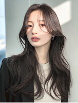 フレイムスヒュー 高崎店(FRAMES HUE) 韓国ハッシュカット×艶ショコラベージュカーテンバング高崎