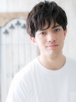 モッズヘアー メン 戸田公園店(mod's hair men)&nbsp;20代30代アッシュブラック無造作メンズパーマショートh戸田公園