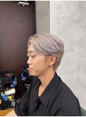  ホワイトラベンダーシルバーショート