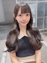カシュカシュ 表参道(cache cache)&nbsp;チョコレートカラーアイドル前髪暗髪ワンホンヘア韓国ヘアロング