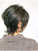 ターコイズハイライト×ショートウルフ
