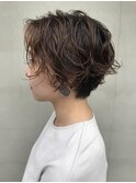 ショートパーマ ショートボブ ウェーブパーマ 担当 山中