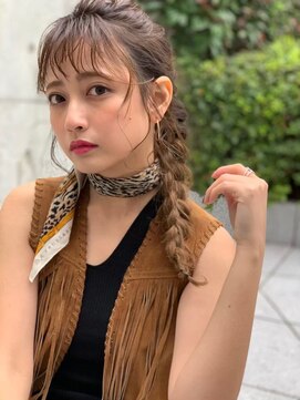 オースティン 門前仲町(AUSTIN) 前髪かき上げイメチェンイヤリングカラーラベンダーカラーくびれ