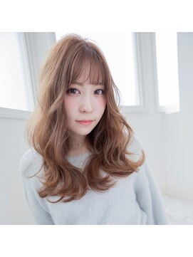 ナチュラル 博多店(Natural) ☆フェザーバング×オレンジベージュ★-博多店-