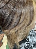 白髪ぼかしインナーミルクティー