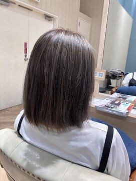 カシータ ヘア リゾート イオンモール熱田店(Casita hair resort) ハイライト×肩ボブ×グレージュ×色落ちても楽しい×似合わせ